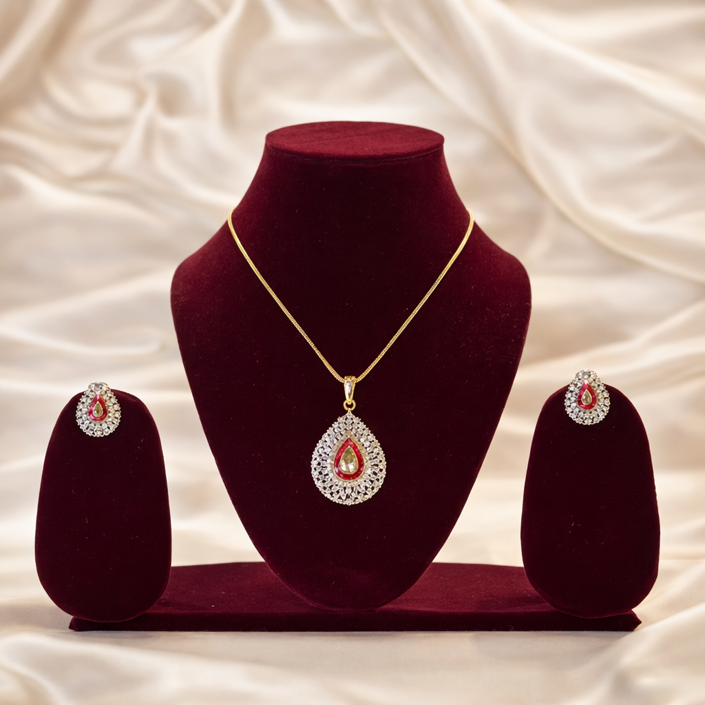 Crimson Teardrop Pendant