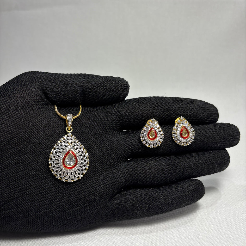 Crimson Teardrop Pendant