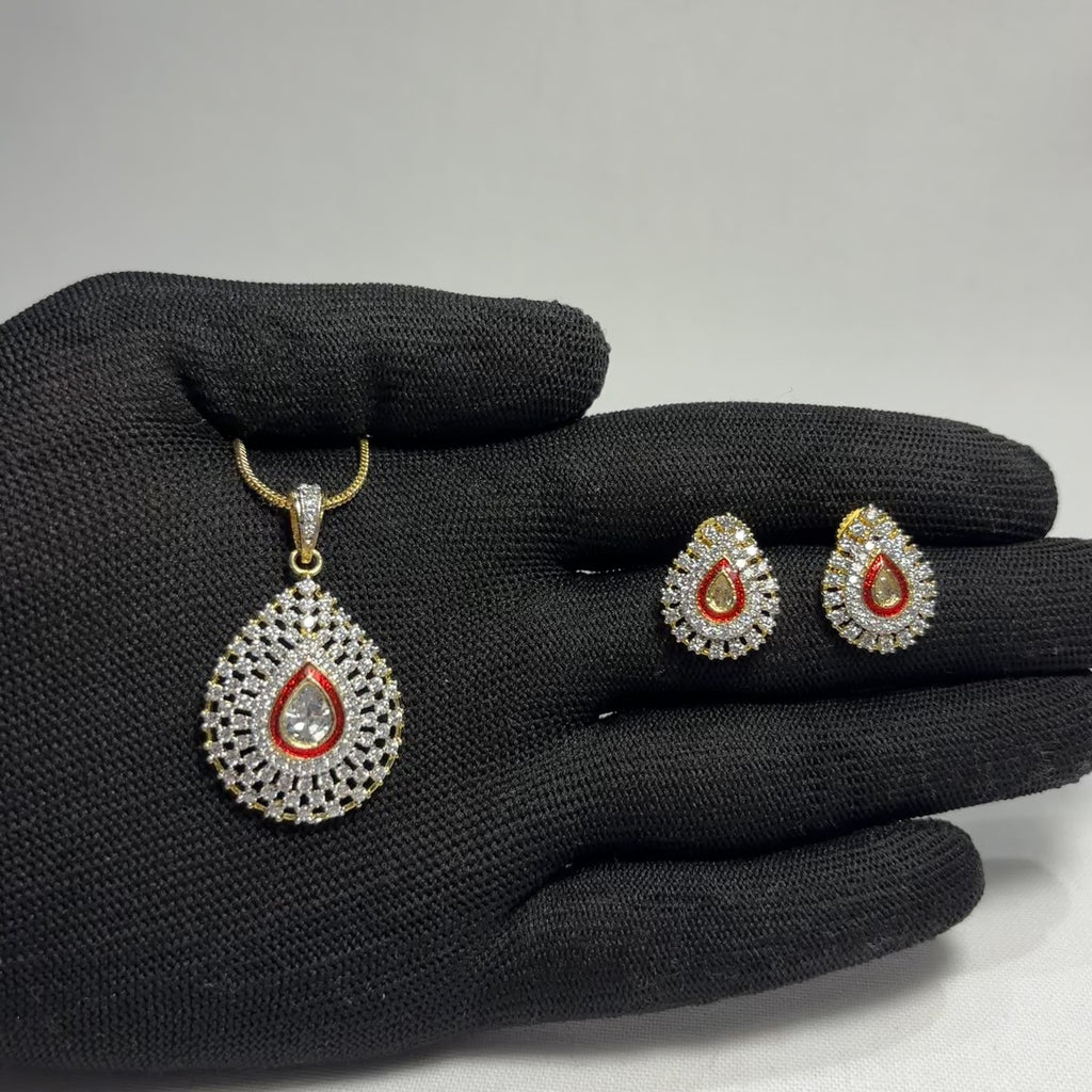 Crimson Teardrop Pendant