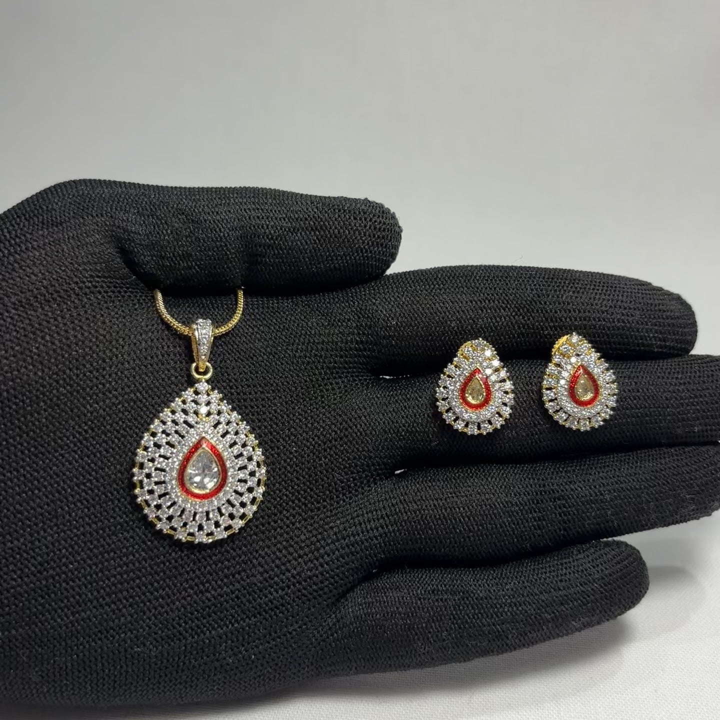 Crimson Teardrop Pendant